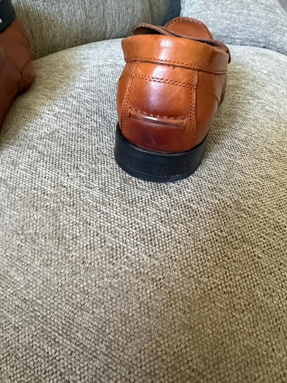 Vionic Men's Snyder Loafer in Cognac Brown Leather Size 13